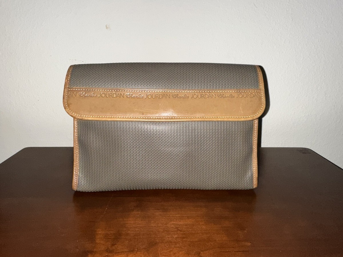 Charles Jourdan Actif Vintage Flap Clutch Pouch Bag W