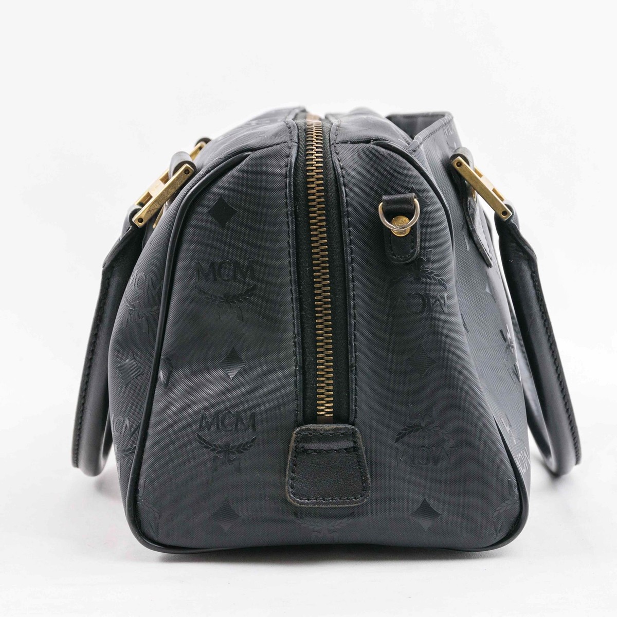 Authentic Vintage MCM Black Visetos Boston Bag | eBay
