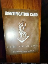 "IDENTIFICATION CARD"  Florida HOLOCAUST Museum