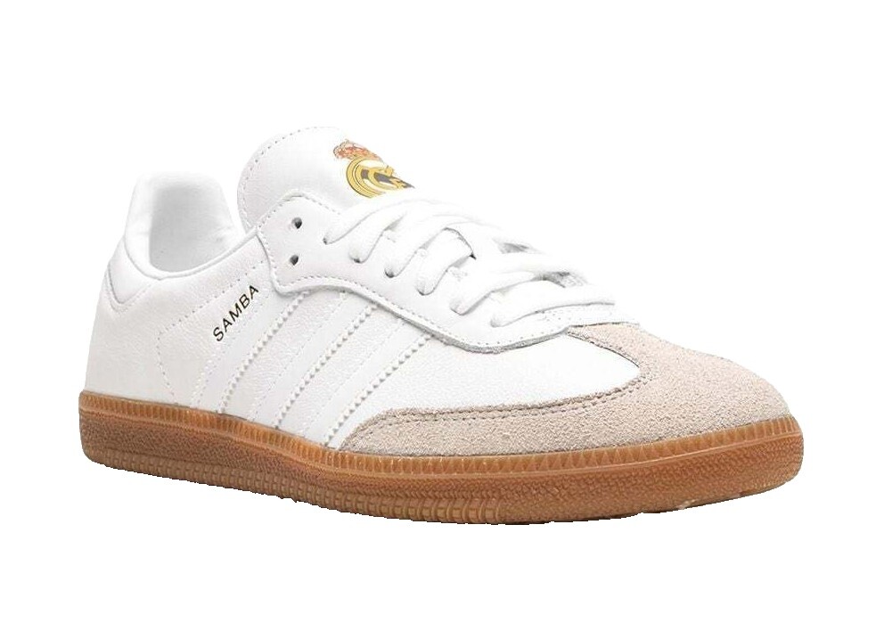 adidas gazelle silver green womens adidas Real Madrid Samba Indoor Soccer Shoes (White/Grey/Gum) main image 1