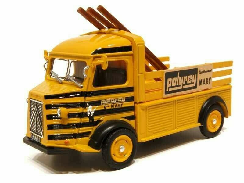 Citroën Type H 1/43 plateau avec carrosserie ondulée grise Polyrey