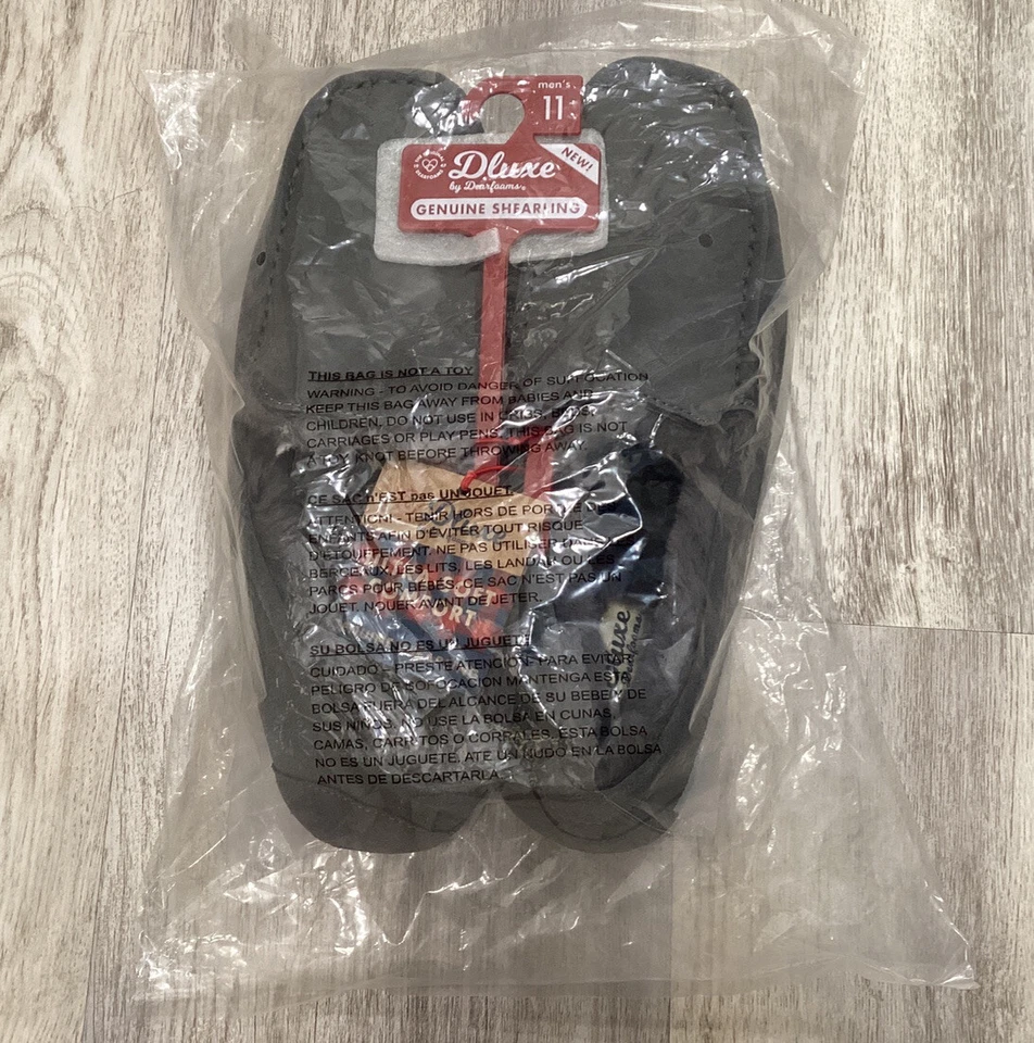 Мужские тапочки мокасины из натуральной овчины Dluxe от Dearfoams Nelson — американский размер 11 - Изображение 2 из 2