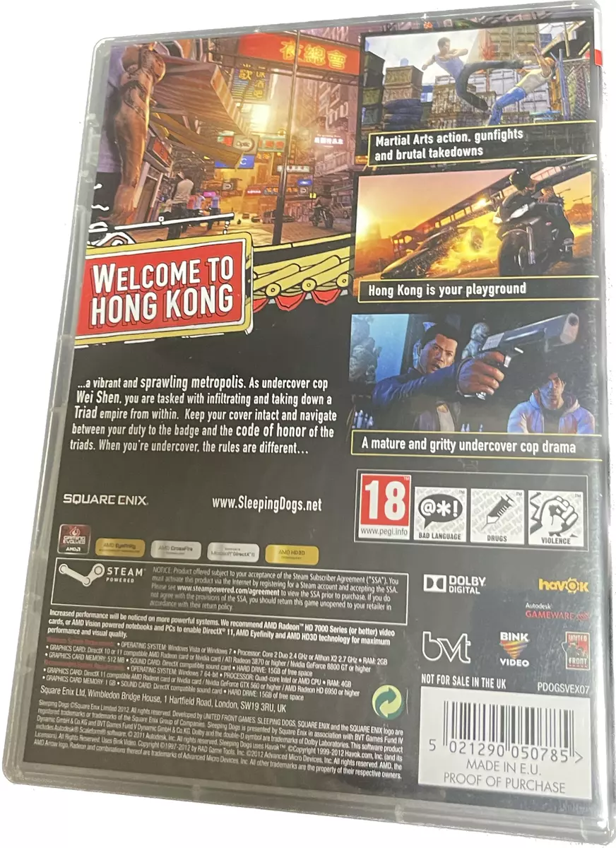 Sleeping Dogs PC Game + Box + Manual Made In EU