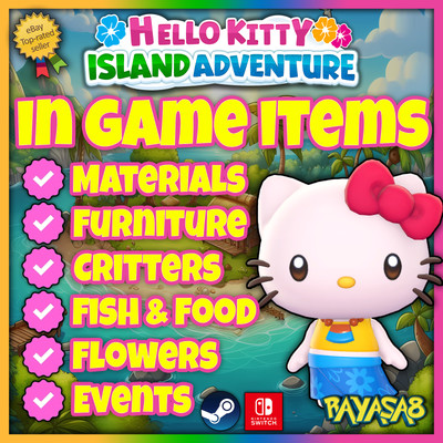 Hello Kitty Island Adventure Ultimate item Bundle   99x Each! | Switch | Steam