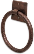 17089 Hand Hammered Bathroom Hardware Towel Ring Pure Copper