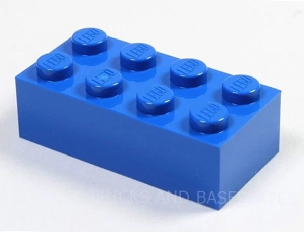 LEGO BRICKS 25 x BLUE 2x4 Pin From Brand New Sets sent in a Sealed Clear Bag