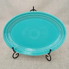 Fiesta Turquoise Small Oval Platter 9 5/8" Fiestaware Serving Very Good Cond.