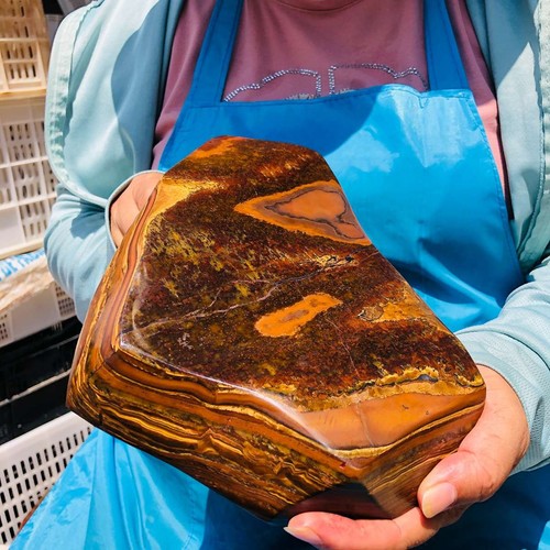 2660 g Raro Natural Hermoso Ojo de Tigre Mineral Cristal Espécimen Curación 1234 - Imagen 3 de 16