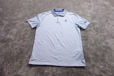 Nike Polo Shirt Mens Small Blue Mickey Mouse Disney Parks Logo Dri-Fit Golf