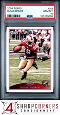 2009 TOPPS #151 ISAAC BRUCE 49ERS HOF POP 6 PSA 10