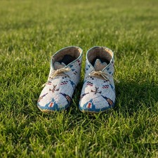 Hand Beaded Powwow Moccasins | Native American Regalia | Men & Women MC607