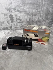 Chef's Choice Electric Knife Sharpener Black Model 100 tested, works W/box Nice!
