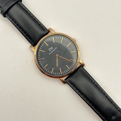 Zeiger Rose Gold Black Genuine Leather Quartz Analog Watch #2.27