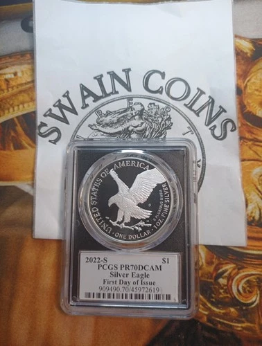 2022 S American Silver Eagles PCGS PR70 DCAM  FDOI Emily S. Damstra EK114
