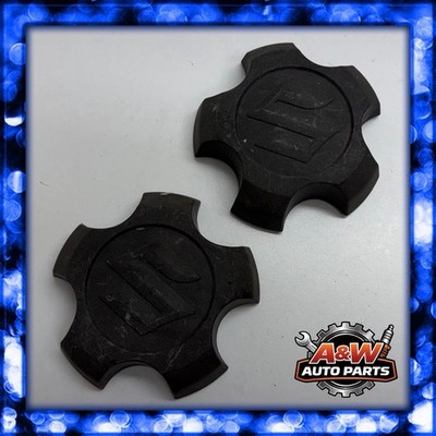TWO 06 - 13 Suzuki Grand Vitara BLACK Wheel Center Caps PA66-GF30 PA66 GF30 E89