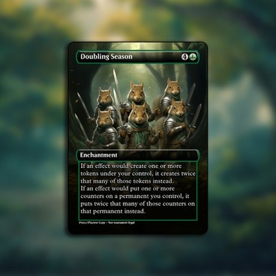 Doubling Season MTG Playtest Card Custom Alt Art Commander Foil/Regular