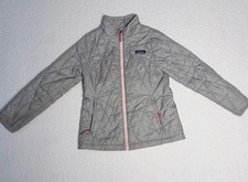 Patagonia Kids' Nano Puff Diamond Quilted Jacket Size M 10 Grey Pink