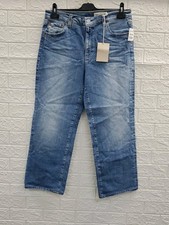 New AG Los Angeles Brinkley Mid Rise Wide leg Jeans Blue Size 30