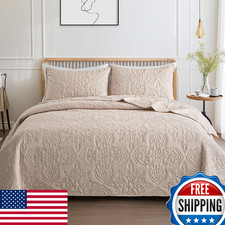 Whale Flotilla Soft Twin Quilt Bedding Set for All Seasons, Elegant Vintage Dama