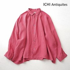 ICHI Antiquites Linen Shirt Blouse Color PInk Free Size From Japan Unused