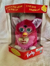 Tiger Furby Valentine’s Day 1999 rosa "I Love You" edición limitada nuevo en caja sellado