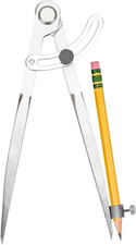 Large Compass for Woodworking, 8 Inch Pencil Compass with Wing Divider Metal