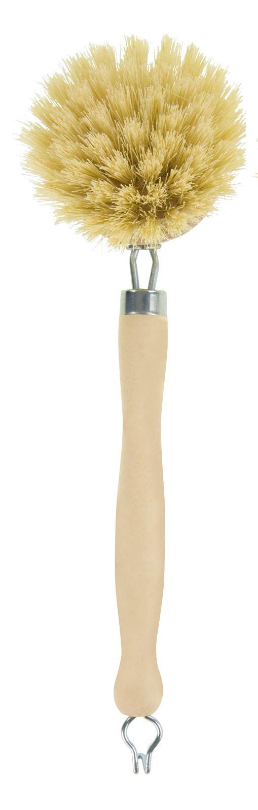 Elliott Wooden Dish Brush, Natural Tampico and Metal Regular,