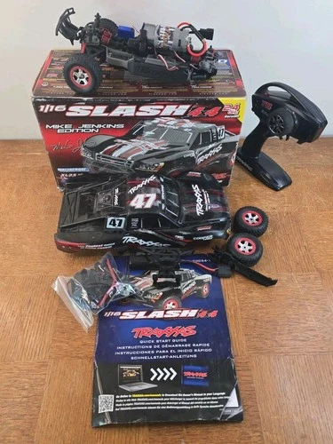 Traxxas 1/16 Slash 4x4 Mike Jenkins RC Truck w/ Remote - UNTESTED - PARTS/REPAIR