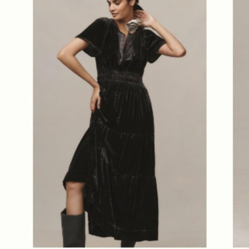 ANTHROPOLOGIE The Somerset Maxi Dress: Velvet Edition size XL
