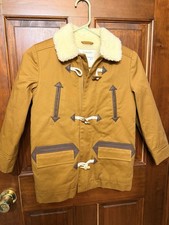 Crewcuts Sz 6 -7 Boys Canvas Khaki Sherpa Fleece Lined Outerwear Jacket NWT