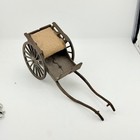 Antique Cast Iron Miniature Horse Cart Wagon Toy Doll Accessory 8” — photo 2