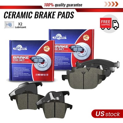 4Pcs Front & 4Pcs Rear Ceramic Brake Pad Set for Volvo XC60 2011 2012 2013-2015