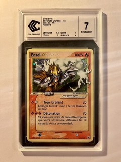 Pokémon Entei Star 113/115 Ex Forces Cachées Gradé CCC7 Fr