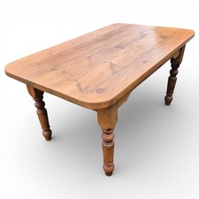 Solid Pine Farmhouse Kitchen Table | Rustic Country Dining Table 152cm / 5ft