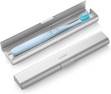 Aluminum Toothbrush Travel Case Portable Toothbrush Holder Silver