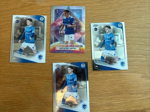 2025-26 Topps Chrome UCC Konstantinos Karetsas Wonderkids #WK-12 RC + 3 Base RC