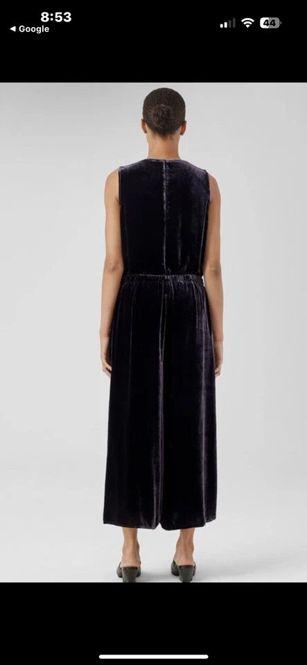 Mono para mujer Eileen Fisher mezcla de seda terciopelo talla L nuevo con etiquetas Foto 3 de 4
