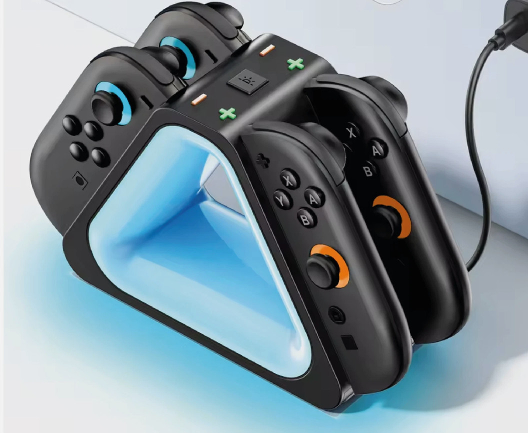 Chargeur Joy Con pour Nintendo Switch 2 noir avec 4 stations de charge