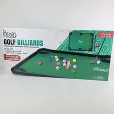 Ready To Golf Golf Billiards Indoor Game Set Foam Balls Putter Mat 1-4 Players