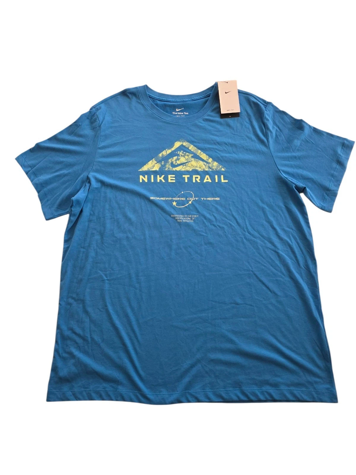 Nike Trail Outdoor Running Dri-Fit T-Shirt Mens Size 2XL Blue Train DZ2727-435