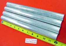 4 Pieces 1" ALUMINUM 6061 ROUND ROD 12" long SOLID Extruded BAR New Lathe Stock