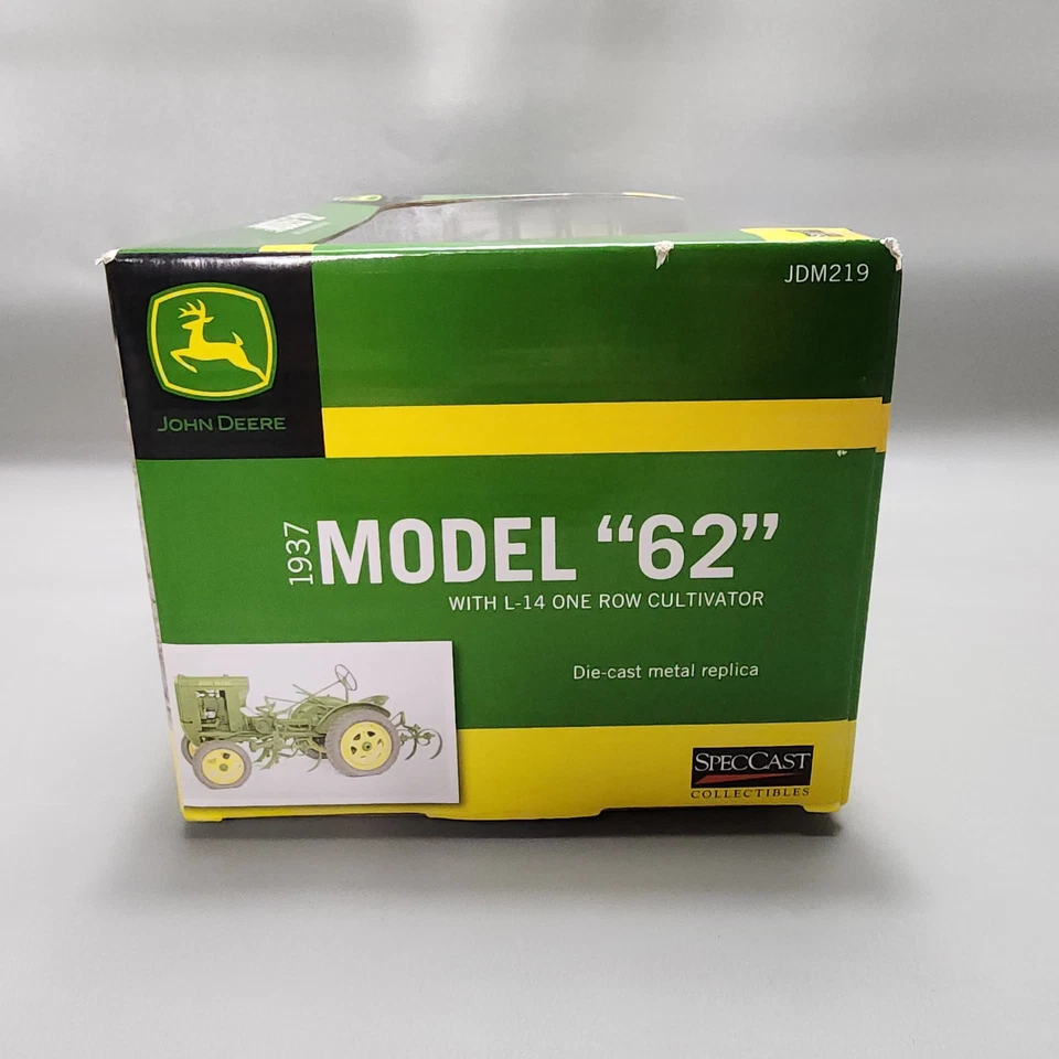 Speccast John Deere 1937 Model 62 Tractor L-14 Cultivator 1:16 Diecast JDM219 - Image 3 of 4