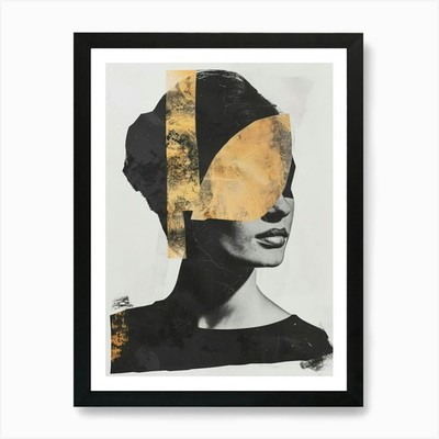 Frauengesicht 47 Kunstdruck gerahmt Wandbild Poster Leinwanddruck Bild