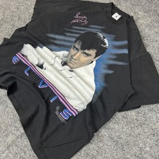 Vintage Delta Elvis Presley Sincerely Elvis 1994 T-Shirt XL Black Rock