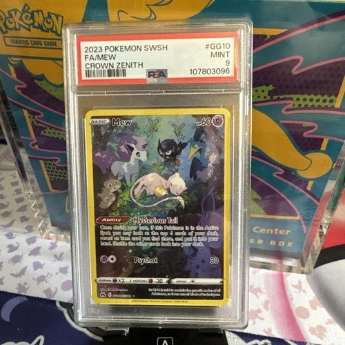 2023 POKEMON SWORD & SHIELD CROWN ZENITH #GG10 FULL ART/MEW PSA 9