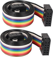 Connector IDC Flat Rainbow Color Ribbon Cable, F/F, 50 Cm, 10 Pin, 10 Way for DI