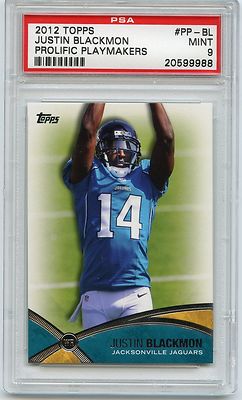 2012 TOPPS PROLIFIC PLAYMAKERS PP-JBL JUSTIN BLACKMON PSA 9 Mnt