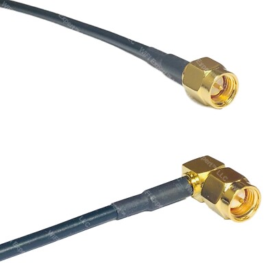 RG174 SMA MALE to SMA MALE ANGLE Coax RF Cable USA-Ship Lot