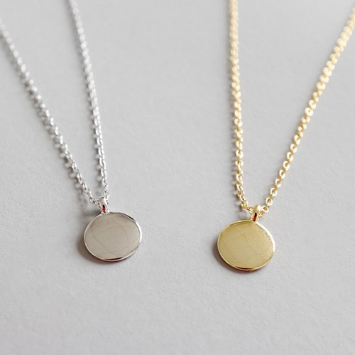 Plain Tiny Round Flat Tag 925 Sterling 