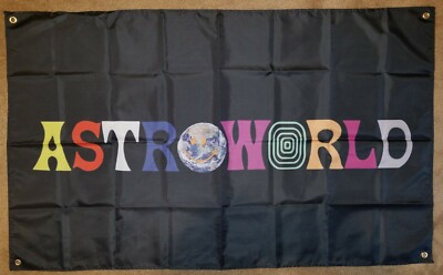 ASTROWORLD Travis Scott Black x Feet Flag Banner Tapestry College  Dorm - Main Image